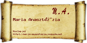 Maria Anasztázia névjegykártya